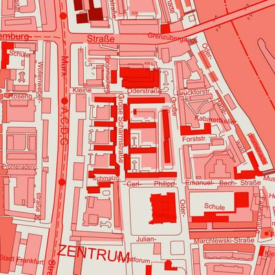 Ausschnitte aus "Stadtentwicklung im Kartenbild, Frankfurt (Oder) - 1700 bis heute" &copy; Stadtplanerei BLOCHPLAN