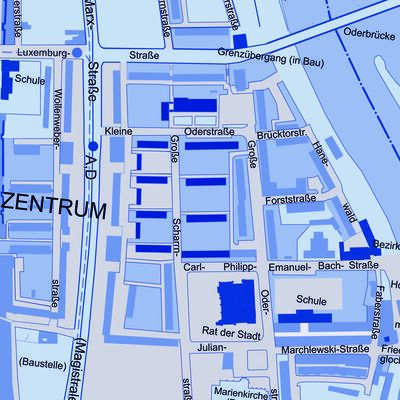 Ausschnitte aus "Stadtentwicklung im Kartenbild, Frankfurt (Oder) - 1700 bis heute" &copy; Stadtplanerei BLOCHPLAN