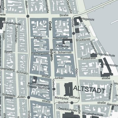 Ausschnitte aus "Stadtentwicklung im Kartenbild, Frankfurt (Oder) - 1700 bis heute" &copy; Stadtplanerei BLOCHPLAN