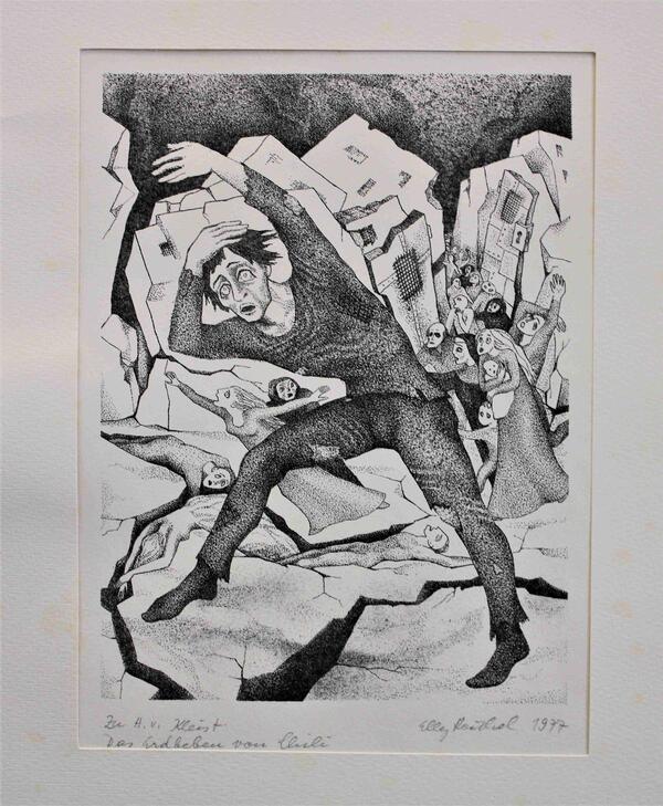 Bild vergr&ouml;&szlig;ern: Lithografien zu Werken H. v. Kleists: Das Erdbeben von Chili