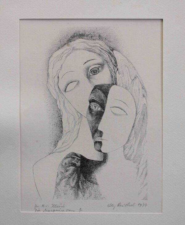 Bild vergr&ouml;&szlig;ern: Lithografien zu Werken H. v. Kleists: Die Marquise von O